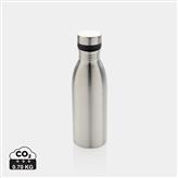 Botella de agua de lujo de acero inoxidable reciclado RCS, plata