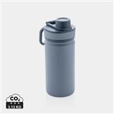 Vacuum stainless steel bottle with sports lid 550ml, blue