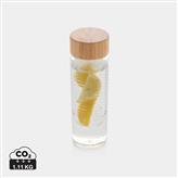 Aromaflasche mit Bambusdeckel, transparent