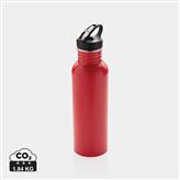 Deluxe stainless steel activity bottle, red