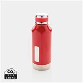 Leakproof vakuum flaske med logo plade, rød
