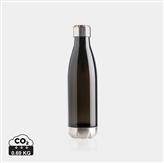 Lekkasjesikker vannflaske med lokk i rustfritt stål, svart
