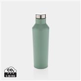 Modern vacuum stainless steel water bottle, green