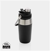 Vacuum stainless steel dual function lid bottle 500ml, black