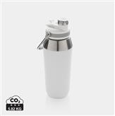Vacuum stainless steel dual function lid bottle 1L, white