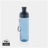 Botella de agua antigoteo PET reciclado Impact RCS 600 ml, azul marino