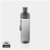 Botella de agua antigoteo PET reciclado Impact RCS 600 ml, negro