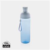 Botella de agua antigoteo PET reciclado Impact RCS 600 ml, azul