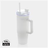 Mug 900ml avec poignée en plastique recyclé RCS Tana, blanc