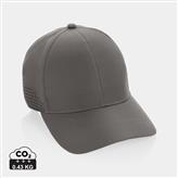 Cappellino sportivo 6 pannelli in RPET Impact AWARE™, grigio