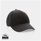 Impact 6 panel 280gr Recycled cotton cap with AWARE™ tracer, black