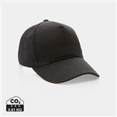 Gorra de algodón reciclado Impact 280gr con trazador AWARE™, negro