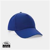 Impact 5 panel 190gr Recycled cotton cap with AWARE™ tracer, blue