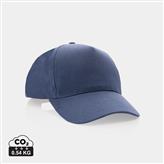 Impact 5 panel 190gr Recycled cotton cap with AWARE™ tracer, navy