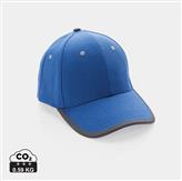 Gorra de 6 paneles de algodón cepillado 280gr Impact AWARE ™, azul
