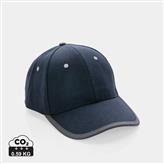 Cappellino contrast 6 pannelli in rcotton Impact AWARE™ 280g, blu navy