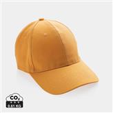 Impact 6 panel 280gr Recycled cotton cap with AWARE™ tracer, orange