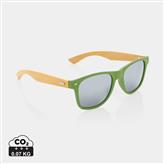 Bamboo and RCS recycled plastic sunglasses, green