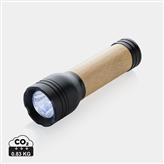 Lucid 1W RCS certified recycled plastic & bamboo torch, black