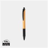 Bambu & vetestrå penna, svart