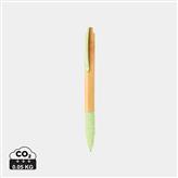 Bambu & vetestrå penna, grön