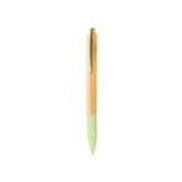 Pen lavet af bambus og hvedestrå, grøn