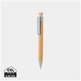 Bambus Stift mit Wheatstraw-Clip, blau