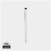 Bolígrafo metálico fino, blanco