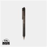 Bolígrafo mate X9 con empuñadura de silicona, negro