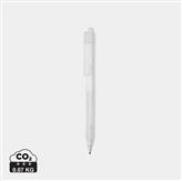 X9 frostet penn med silikongrep, hvit