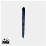 Penna X9 satinata con impugnatura in silicone, blu navy