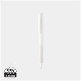 X9 solid pen with silicone grip, white