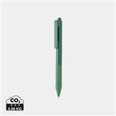 Bolígrafo sólido X9 con empuñadura de silicona, verde