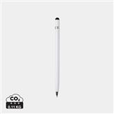 Yksinkertainen metallinen kynä, valkoinen