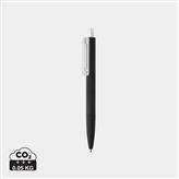 X3 musta Smooth Touch kynä, läpinäkyvä