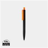X3 zwart smooth touch pen, oranje