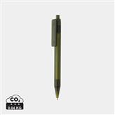 GRS RPET X8 gjennomsiktig penn, grønn
