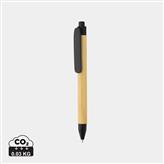 Write responsible recycled paper barrel pen, black