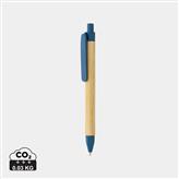 Write responsible recycled paper barrel pen, blue