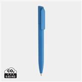 Mini bolígrafo ABS reciclado certificado Pocketpal GRS, sky blue