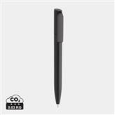 Mini bolígrafo ABS reciclado certificado Pocketpal GRS, negro
