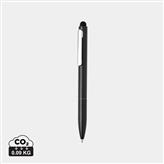 Kymi RCS certified recycled aluminium pen with stylus, black
