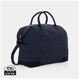 Kezar AWARE™ 500 gsm recycled canvas deluxe weekend bag, navy
