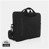 Laluka AWARE™ 15,4 tommer laptop taske i genanvendt bomuld, sort