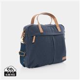 Impact AWARE™ 16 oz. recycled canvas laptop bag, blue