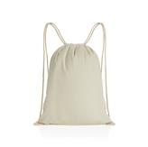 Impact AWARE™ Recycled cotton drawstring backpack 145g, whit