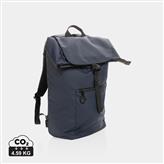 Impact AWARE™ RPET water resistant 15.6" laptop backpack, navy