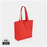 Impact Aware™ recycled canvas shopper met vakje 240gsm, luscious red