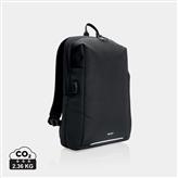 Swiss Peak AWARE™ RFID and USB laptop backpack, black
