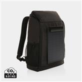 Pedro AWARE™ RPET Deluxe Rucksack mit 5W Solar Panel, schwarz